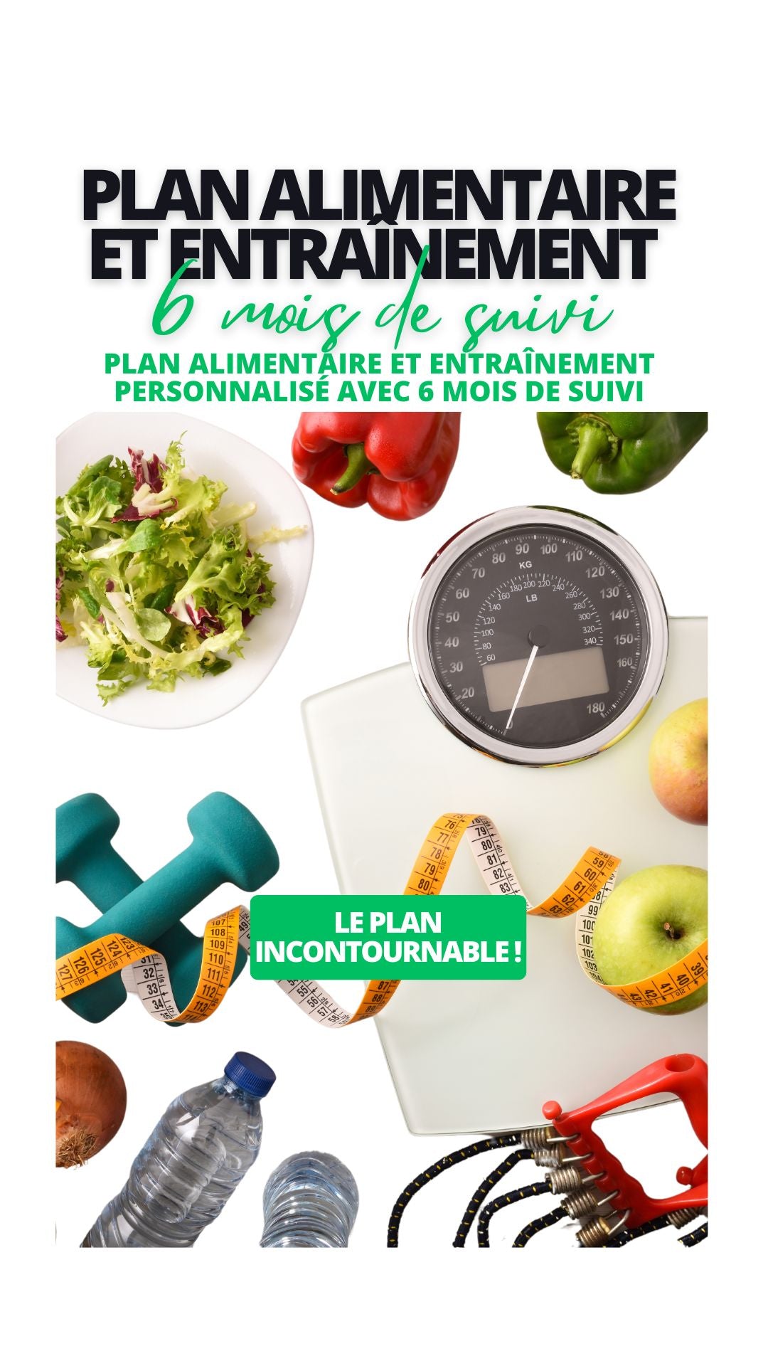 PLAN PERSONNALISÉ - 6 MOIS ALIMENTAIRE & ENTRAINEMENT (AVEC SUIVIS)